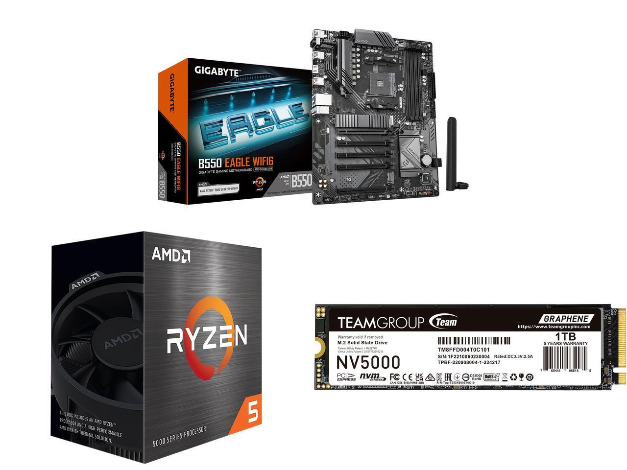Pc Gaming Ryzen 5 - GIGABYTE B550 EAGLE WIFI6 マザーボード、AMD AM4