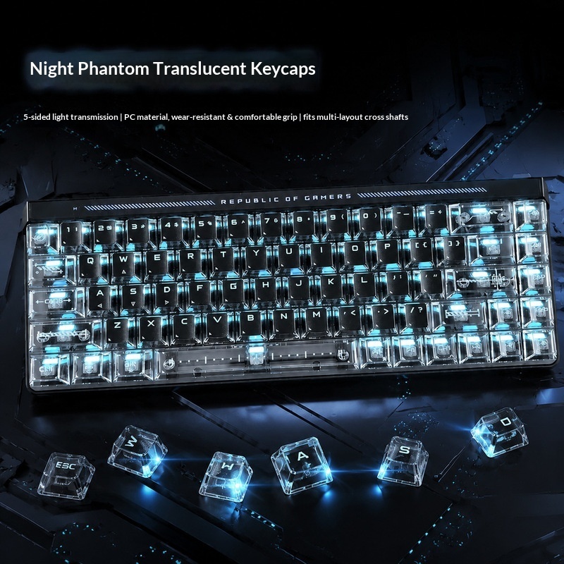 Pc Gaming Set - 透明バックライトキーキャップ OEM高さ PC素材 クロスシャフト メカニカルキーボードキーキャップ DIY