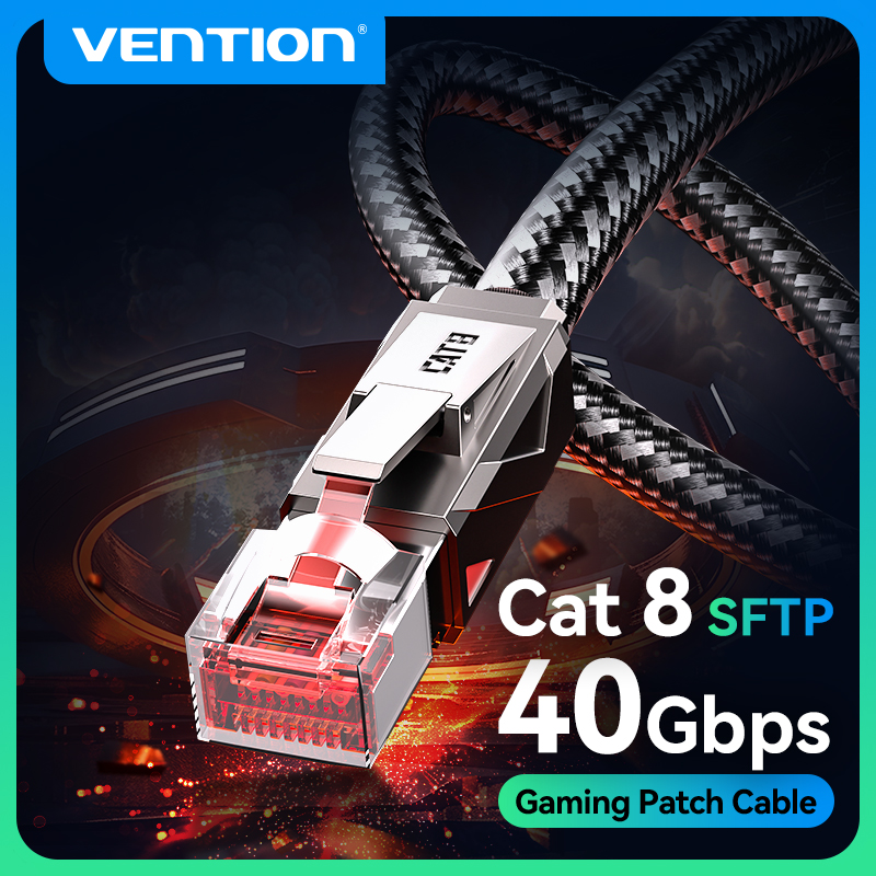 Pc Gaming Set - Vention Cat8 イーサネットケーブル 40Gbps 2000MHz SFTP