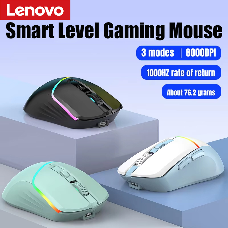 Pc Gaming Lenovo - レノボ トライモードマウス 2.4G ブルートゥース 5.1 有線エルゴノミクスマウス