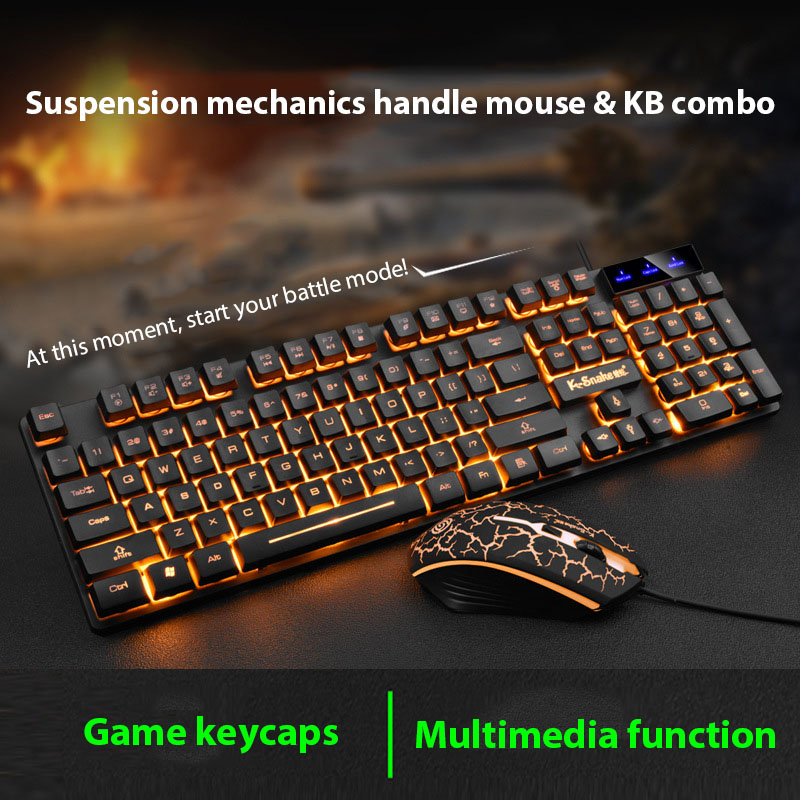 KM320 キーボードとマウスセット防水発光ゲームバックライ - Pc Gaming Set のレビューと価格