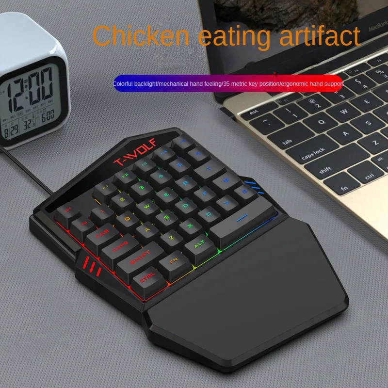 T-wolf-tf900片手キーボードセット、鶏と食事のため - Pc Gaming Set のレビューと価格
