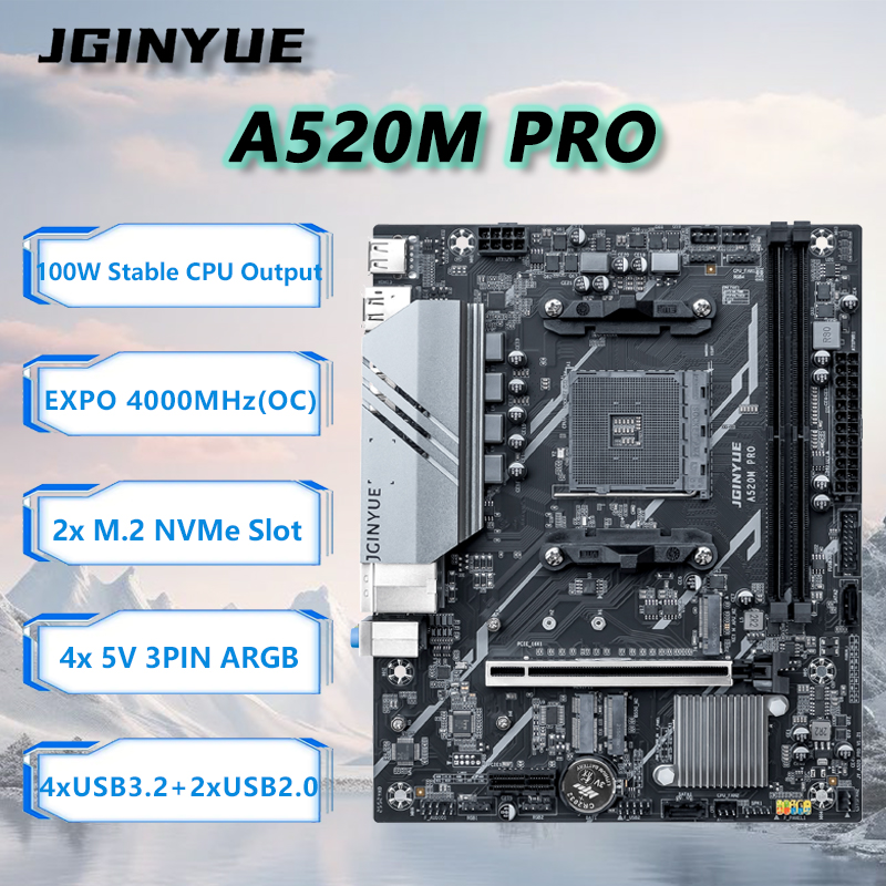 JGINYUE A520M PRO マザーボードキット、AM - Pc Gaming Set のレビューと価格