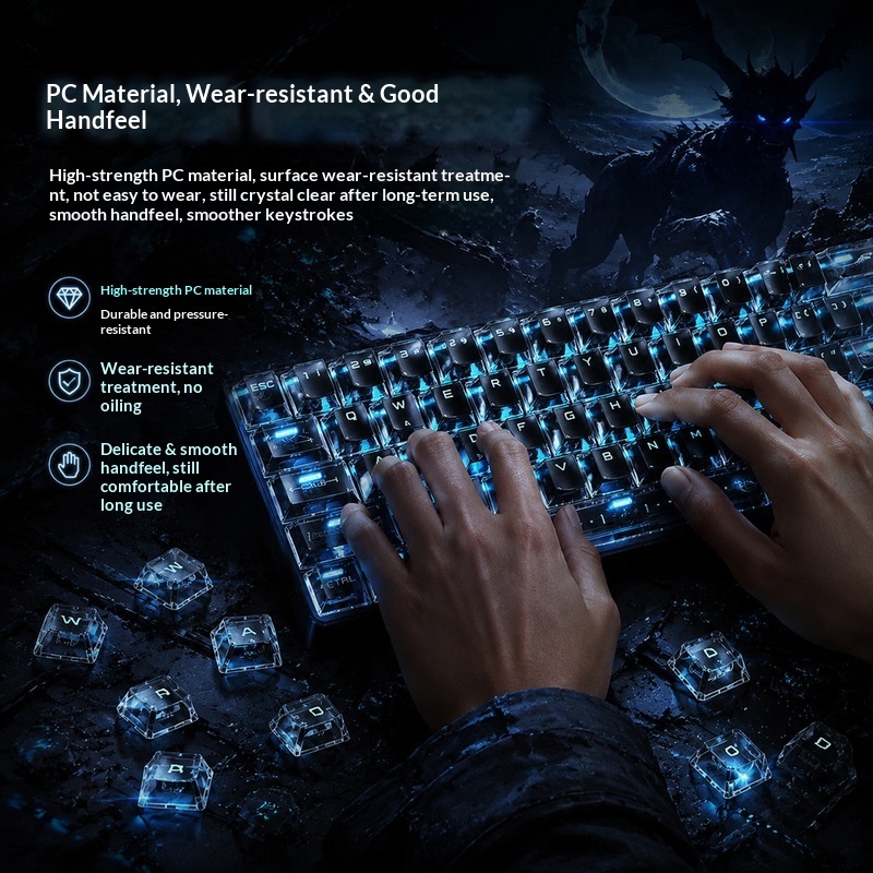 透明バックライトキーキャップ OEM高さ PC素材 クロスシ - Pc Gaming Set のレビューと価格