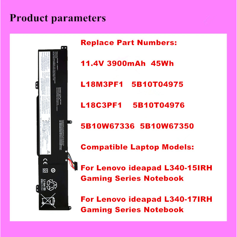 L18M3PF1 ノートパソコンのバッテリー Lenovo  - Pc Gaming Lenovo のレビューと価格