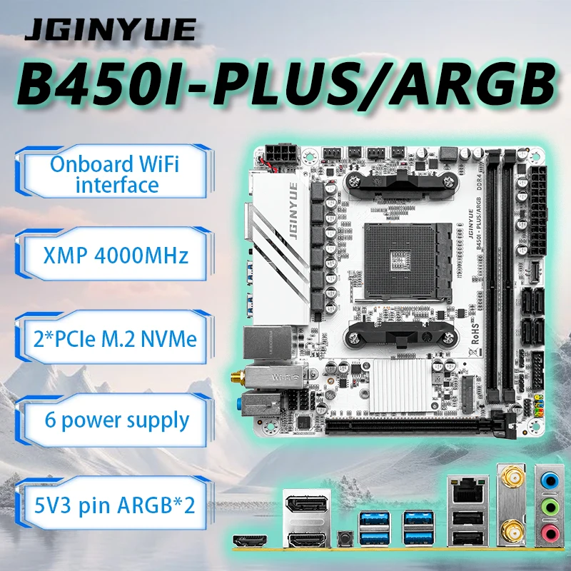 JGINYUE B450 ITXマザーボードセット AMD  - Pc Gaming Ryzen 5 のレビューと価格