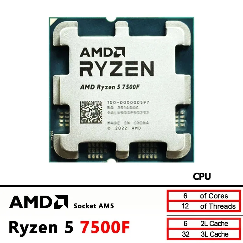 AMD Ryzen 5 7500F、6コア12スレッド、デス - Pc Gaming Ryzen 5 のレビューと価格