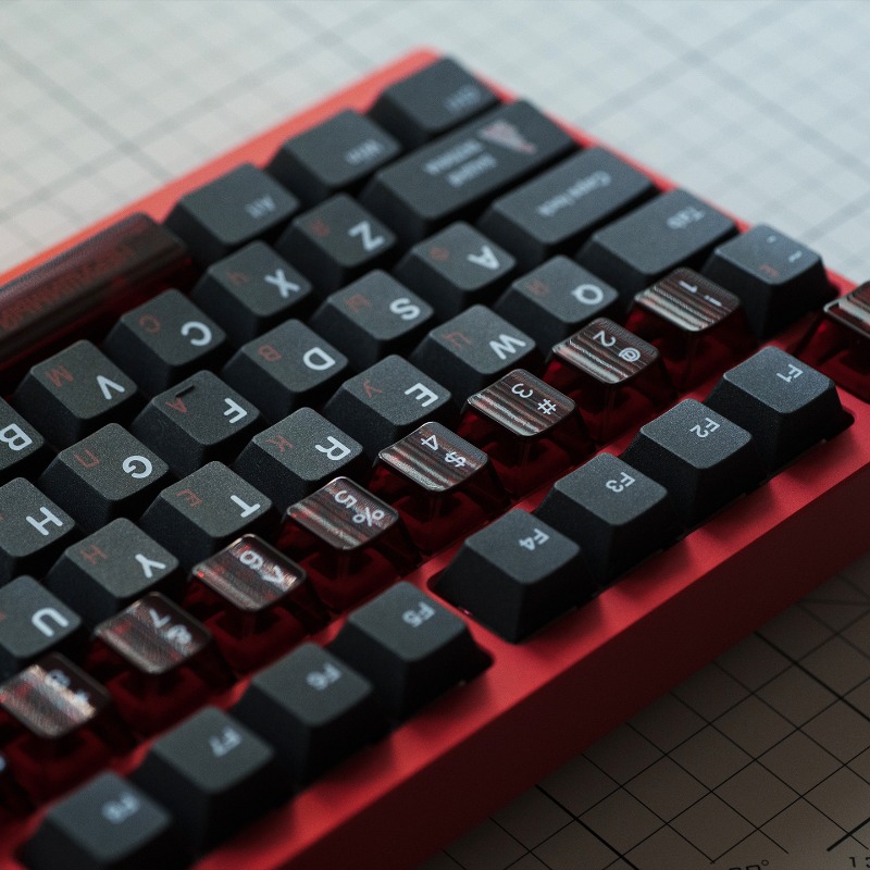 ソビエトブラックテーマキーキャップセット PBT PC 半透 - Pc Gaming Set のレビューと価格